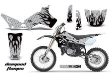 Load image into Gallery viewer, Dirt Bike Graphics Kit Decal Sticker Wrap For Yamaha YZ80 1993-2001 DIAMOND FLAMES BLACK SILVER-atv motorcycle utv parts accessories gear helmets jackets gloves pantsAll Terrain Depot