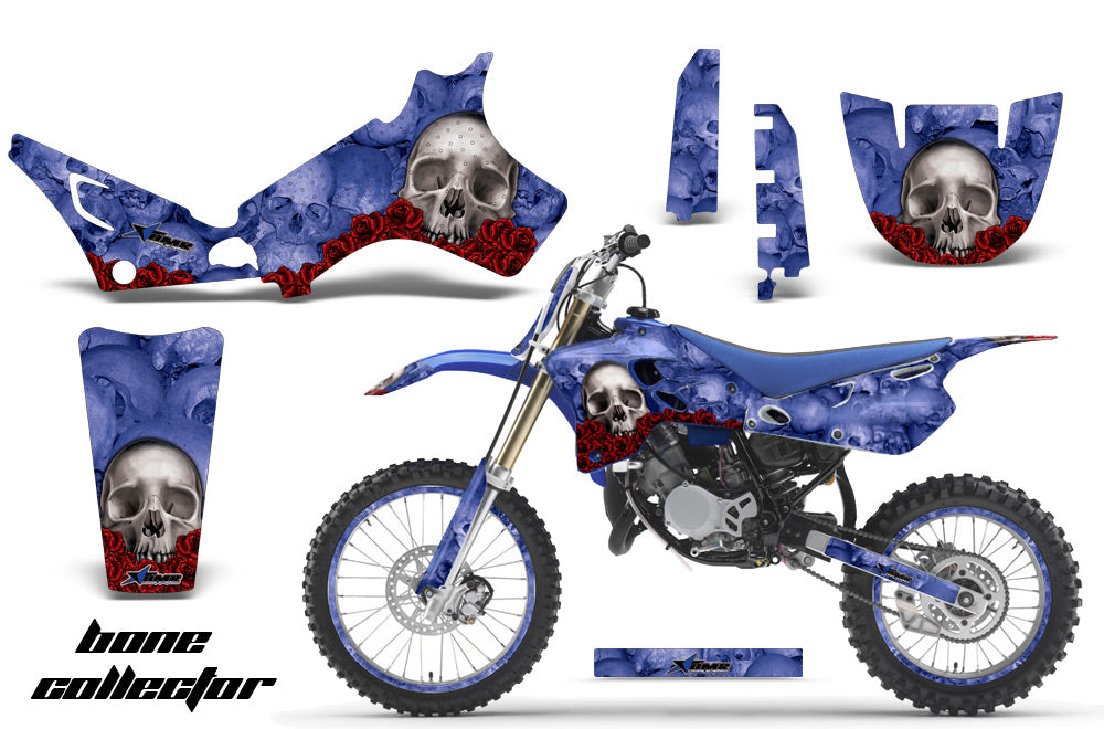 Graphics Kit Decal Sticker Wrap + # Plates For Yamaha YZ80 1993-2001 BONES BLUE-atv motorcycle utv parts accessories gear helmets jackets gloves pantsAll Terrain Depot