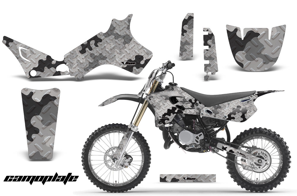 Graphics Kit Decal Sticker Wrap + # Plates For Yamaha YZ80 1993-2001 CAMOPLATE SILVER-atv motorcycle utv parts accessories gear helmets jackets gloves pantsAll Terrain Depot