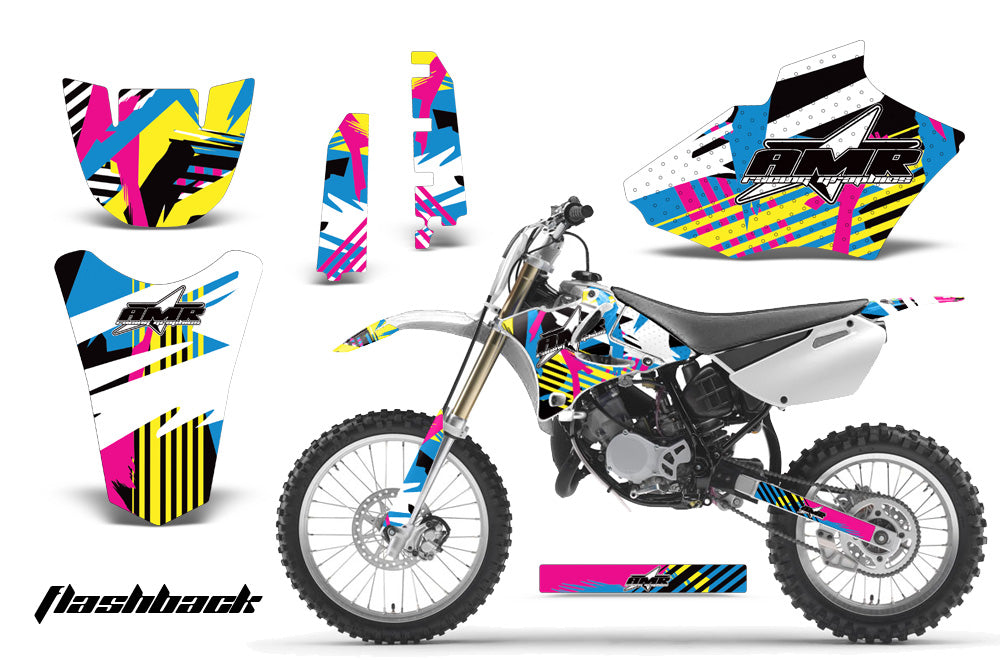 Dirt Bike Decal Graphics Kit MX Sticker Wrap For Yamaha YZ85 2002-2014 FLASHBACK-atv motorcycle utv parts accessories gear helmets jackets gloves pantsAll Terrain Depot
