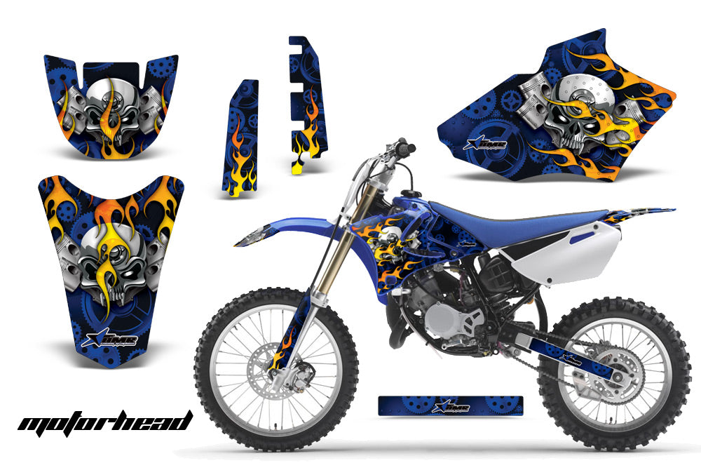 Dirt Bike Decal Graphics Kit MX Sticker Wrap For Yamaha YZ85 2002-2014 MOTORHEAD BLUE-atv motorcycle utv parts accessories gear helmets jackets gloves pantsAll Terrain Depot