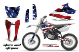 Dirt Bike Decal Graphics Kit MX Sticker Wrap For Yamaha YZ85 2002-2014 USA FLAG