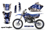 Graphics Kit Decal Sticker Wrap + # Plates For Yamaha YZ85 2002-2014 HATTER BLUE SILVER
