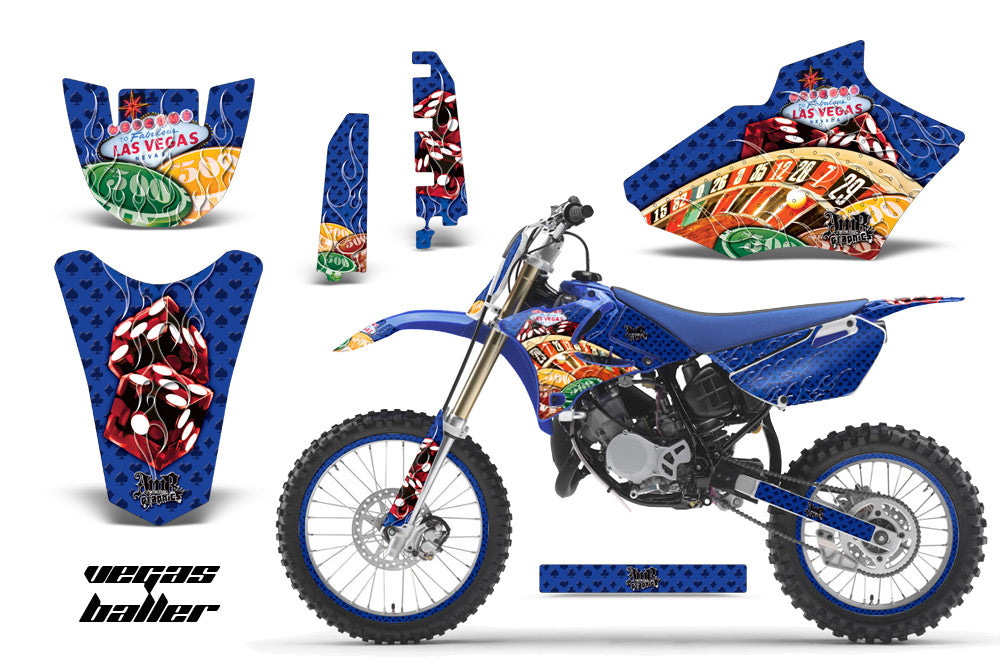 Graphics Kit Decal Sticker Wrap + # Plates For Yamaha YZ85 2002-2014 VEGAS BLUE-atv motorcycle utv parts accessories gear helmets jackets gloves pantsAll Terrain Depot