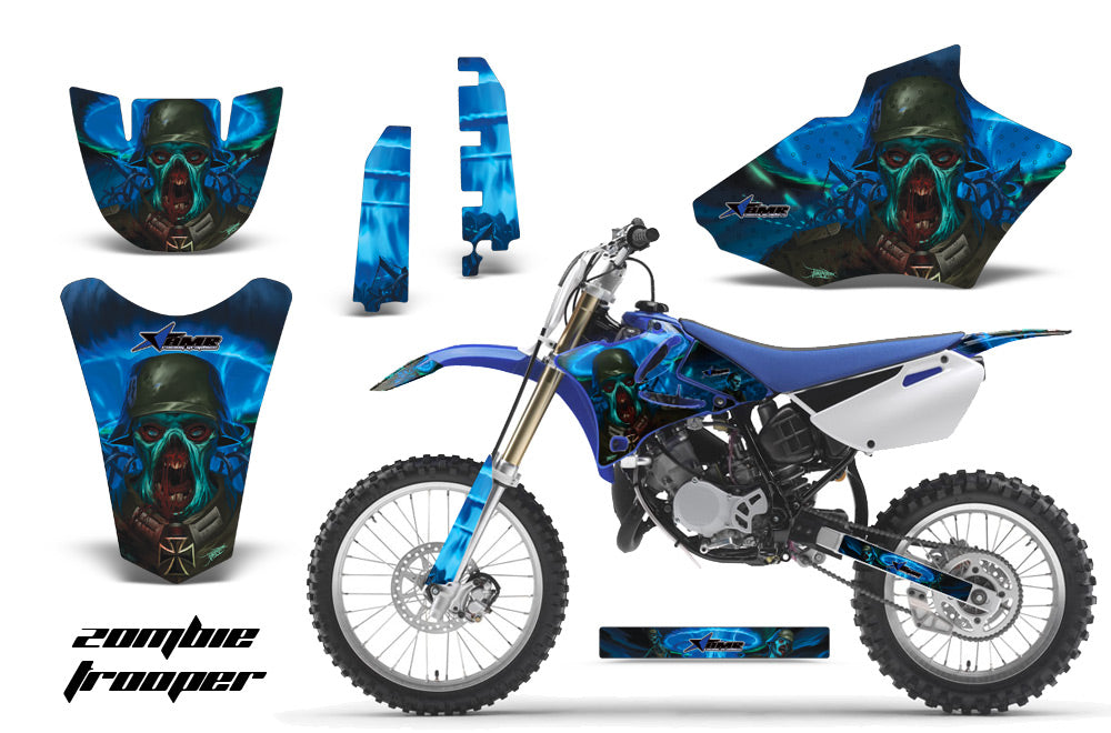 Dirt Bike Decal Graphics Kit MX Sticker Wrap For Yamaha YZ85 2002-2014 ZOMBIE BLUE-atv motorcycle utv parts accessories gear helmets jackets gloves pantsAll Terrain Depot