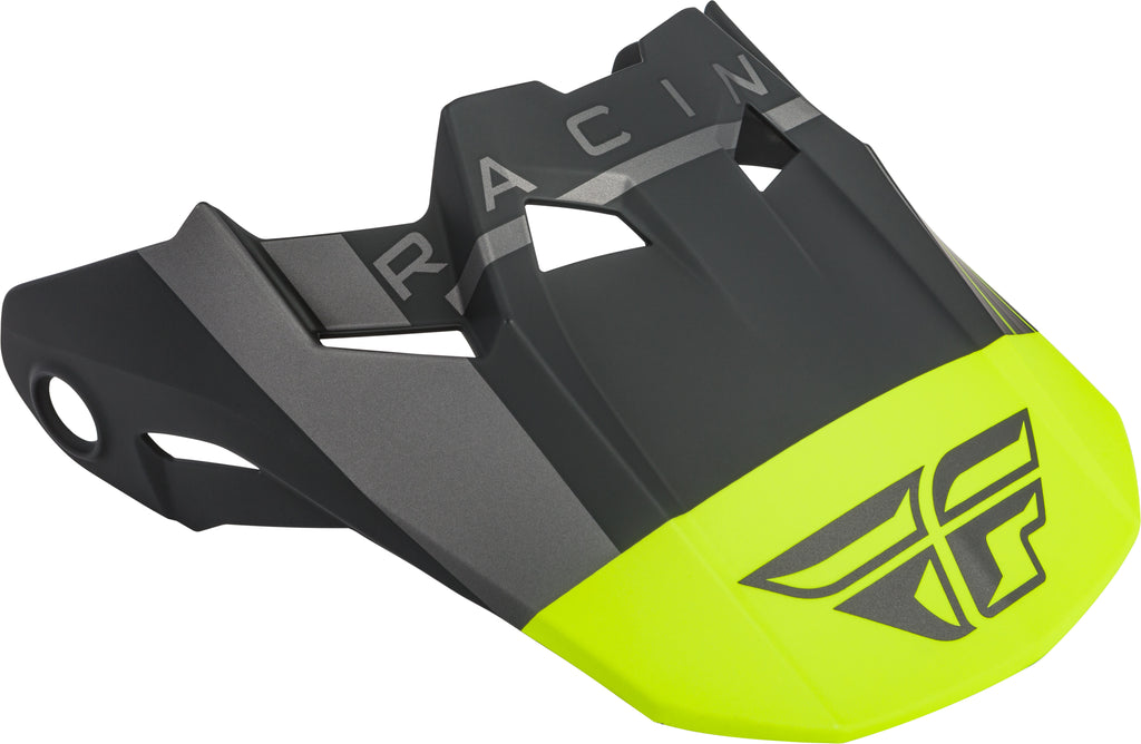 FLY RACING FORMULA VECTOR HELMET VISOR MATTE HI-VIS/GREY/BLACK YL-SM 73-47232S
