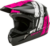 GMAX YOUTH MX-46Y OFF-ROAD DOMINANT HELMET BLACK/PINK/WHITE YL G3464402