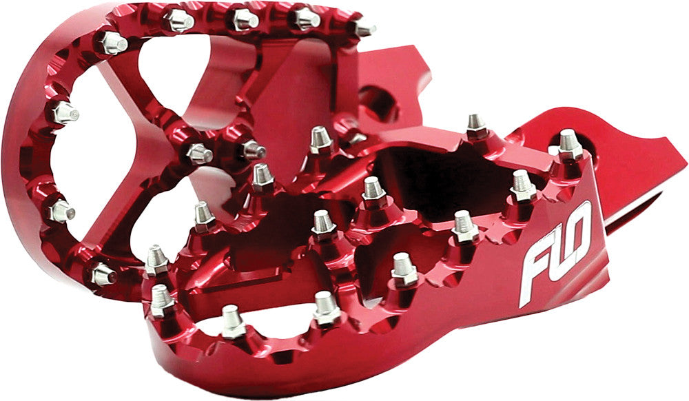 FLO MOTORSPORTS PRO SERIES FOOT PEGS RED SUZ FPEG-796R-atv motorcycle utv parts accessories gear helmets jackets gloves pantsAll Terrain Depot