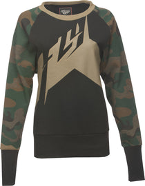 FLY RACING CREW LADIES PULLOVER HOODIE CAMO X-2X 358-01012-atv motorcycle utv parts accessories gear helmets jackets gloves pantsAll Terrain Depot