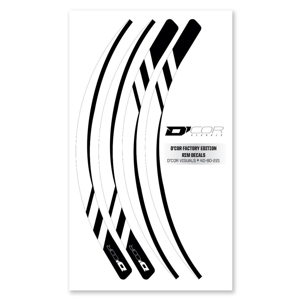 D'COR RIM DECALS WHITE 4 PC SET WHT RIM DECALS 4 PC SET 40-80-221
