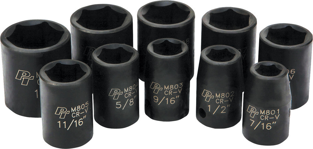 PERFORMANCE 10 PC 1/2" SAE IMP SKT SET SHALLOW M592DB