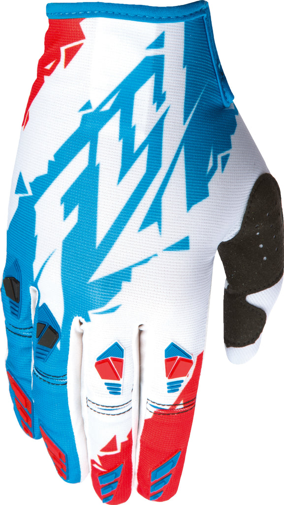 FLY RACING KINETIC GLOVE RED/WHITE/BLUE SZ 6 YL 370-41106-atv motorcycle utv parts accessories gear helmets jackets gloves pantsAll Terrain Depot
