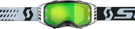 SCOTT PROSPECT GOGGLE BLACK/WHITE W/ GRN CHROME WORKS PLUS CLR AFC 272821-1007279