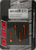 DRC ALUMINUM FLANGE BOLTS GOLD M6X20MM 4/PK D58-51-320