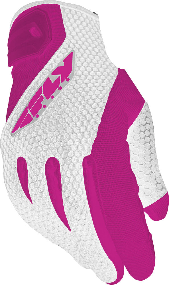 FLY RACING WOMEN'S COOLPRO GLOVES WHITE/PINK XL #5884 476-6210~5-atv motorcycle utv parts accessories gear helmets jackets gloves pantsAll Terrain Depot