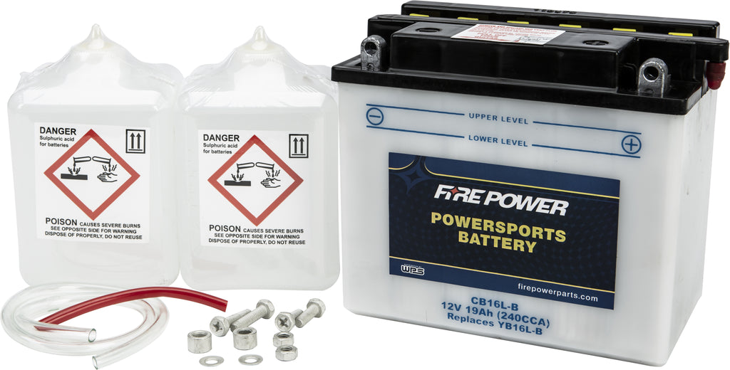 FIRE POWER BATTERY W/ACID CB16L-B 12V HEAVY DUTY CB16L-B-atv motorcycle utv parts accessories gear helmets jackets gloves pantsAll Terrain Depot