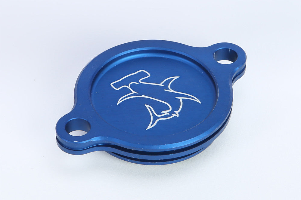 HAMMERHEAD OIL FILTER COVER KX250F 04-15 BLUE 60-0342-00-20
