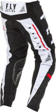 Load image into Gallery viewer, FLY RACING KINETIC K120 PANTS BLACK/WHITE/RED SZ 18 373-43318