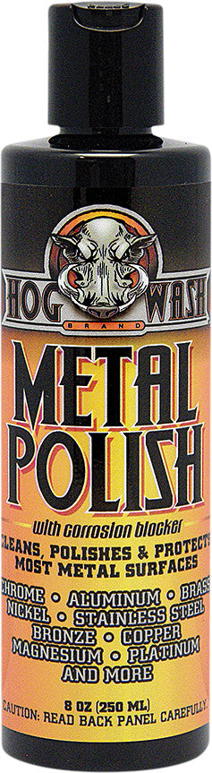HOG WASH METAL POLISH W/CORROSION BLOCKER 8OZ HW0478