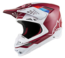 Load image into Gallery viewer, ALPINESTARS S.TECH S-M8 CONTACT HELMET DARK RED/WHITE SM 8300819-3032-S