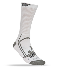 Load image into Gallery viewer, FLY RACING CREW SOCK WHITE/GREY S-M 6" CUFF WHT/BLK S/M-atv motorcycle utv parts accessories gear helmets jackets gloves pantsAll Terrain Depot