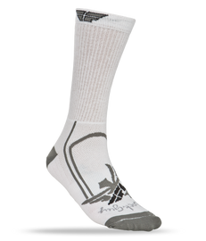 FLY RACING CREW SOCK WHITE/GREY S-M 6