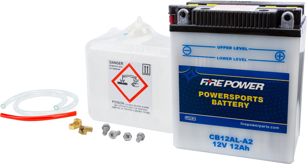 FIRE POWER BATTERY W/ACID CB12AL-A2 12V HEAVY DUTY CB12AL-A2-atv motorcycle utv parts accessories gear helmets jackets gloves pantsAll Terrain Depot