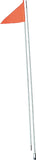 SAFETY 2 PIECE FIBER POLE - STRAIGHT MOUNT SAFETY FLAG #6A