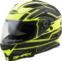 Load image into Gallery viewer, GMAX MD-01 MODULAR STEALTH HELMET MATTE BLACK/HI-VIS YELLOW XS G1011683