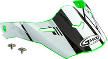 Load image into Gallery viewer, GMAX VISOR W/SCREWS EPIC GREEN/WHITE/BLACK AT-21S G021069