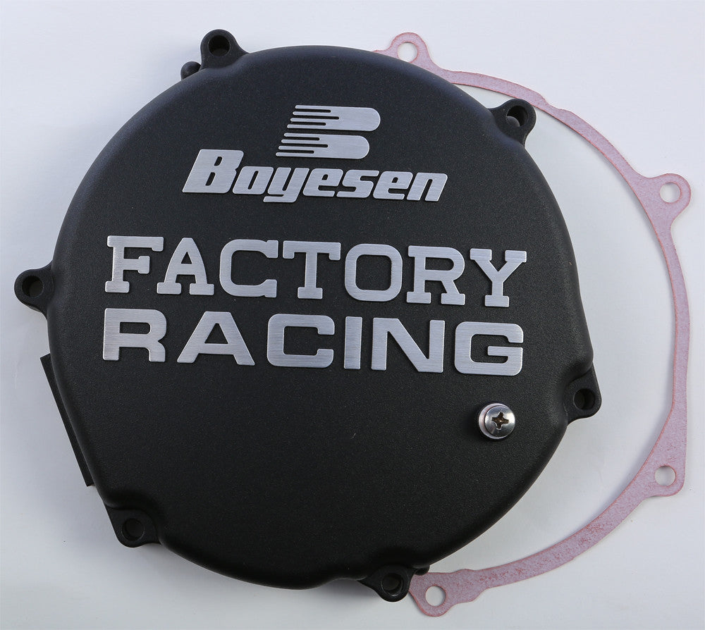 BOYESEN FACTORY RACING CLUTCH COVER BLACK CC-12AB
