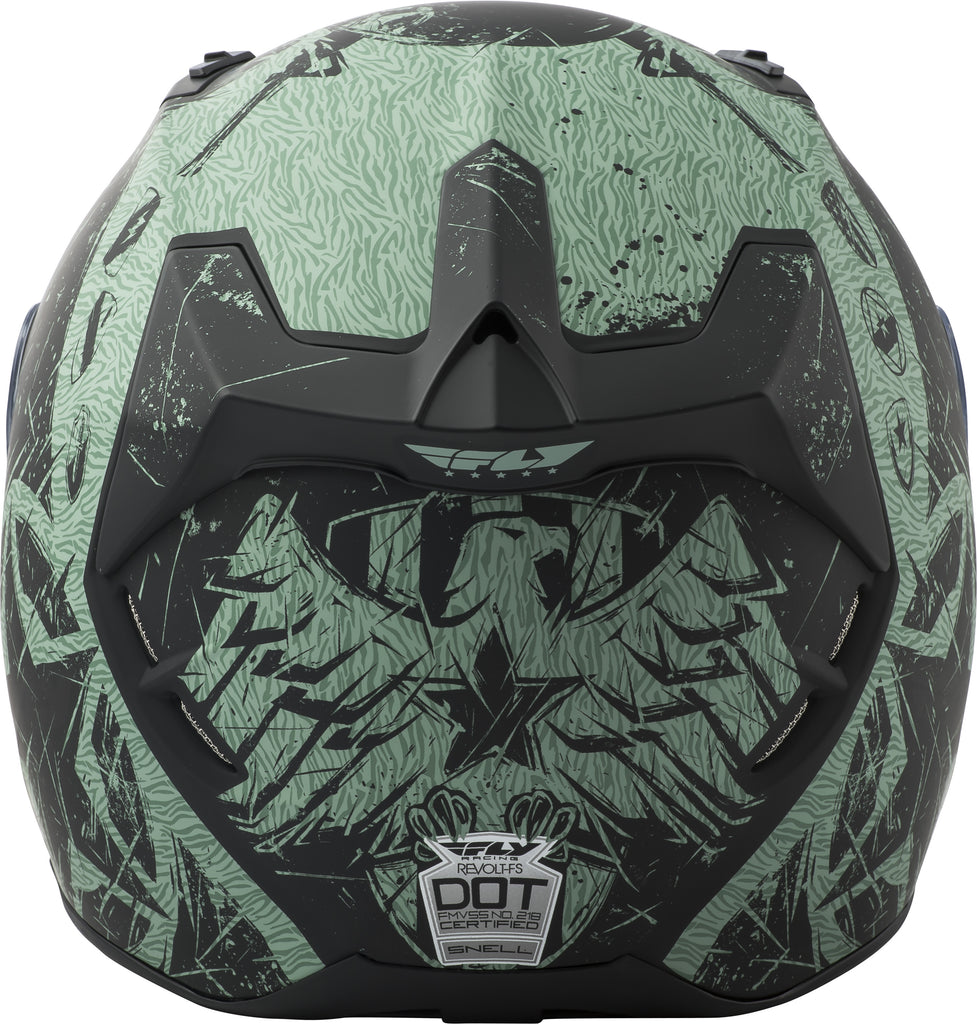 FLY RACING REVOLT LIBERATOR HELMET MATTE BLACK/GREEN SM 73-8374-2