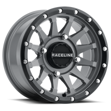 Load image into Gallery viewer, RACELINE TROPHY 4/137 15X7 5+2 (+10MM) BLACK/GREY A95SG-57037+10