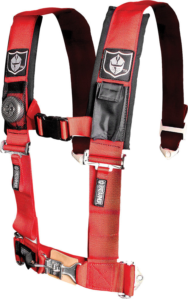 PRO ARMOR 4PT HARNESS 3" PADS RED A114230RD