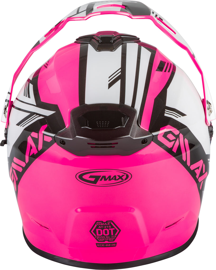 GMAX AT-21S EPIC SNOW HELMET W/ELEC SHIELD PINK/WHITE/BLACK XS G4211403