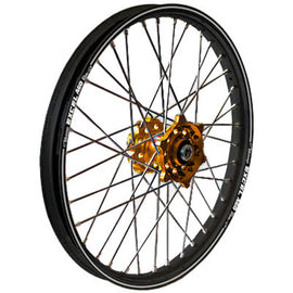 DUBYA REAR WHEEL SET 2.15X19 GOLD HUB BLACK RIM 56-3067GB