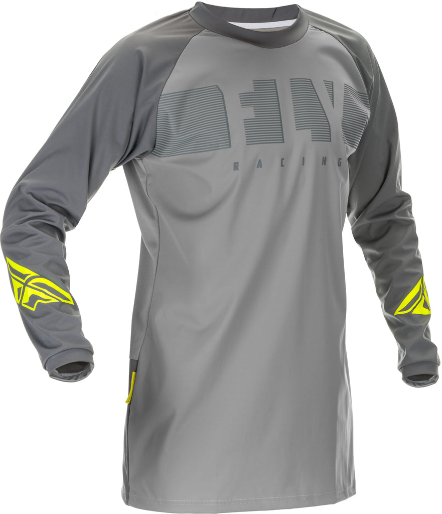 FLY RACING WINDPROOF JERSEY GREY/HI-VIS 2X 370-80182X