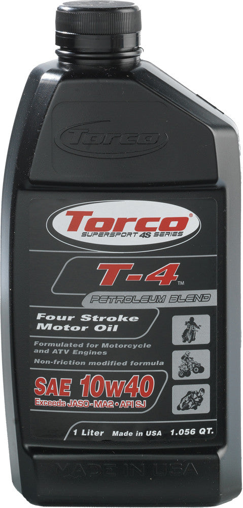TORCO T-4 4-STROKE MOTOR OIL 10W-40 1L T611040CE