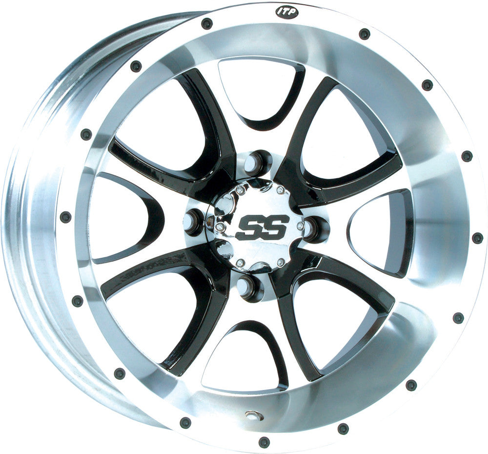 ITP SS108 ALLOY WHEEL MACHINED W/B LACK 14X8 4/137 5+3 14SS122BX