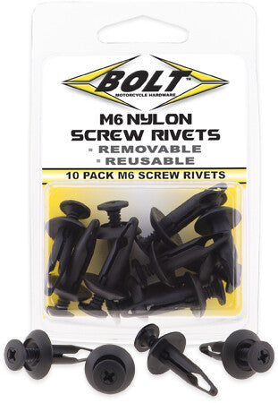 BOLT M6 SCREW RIVET KIT 10/PK 2005-6SCRW
