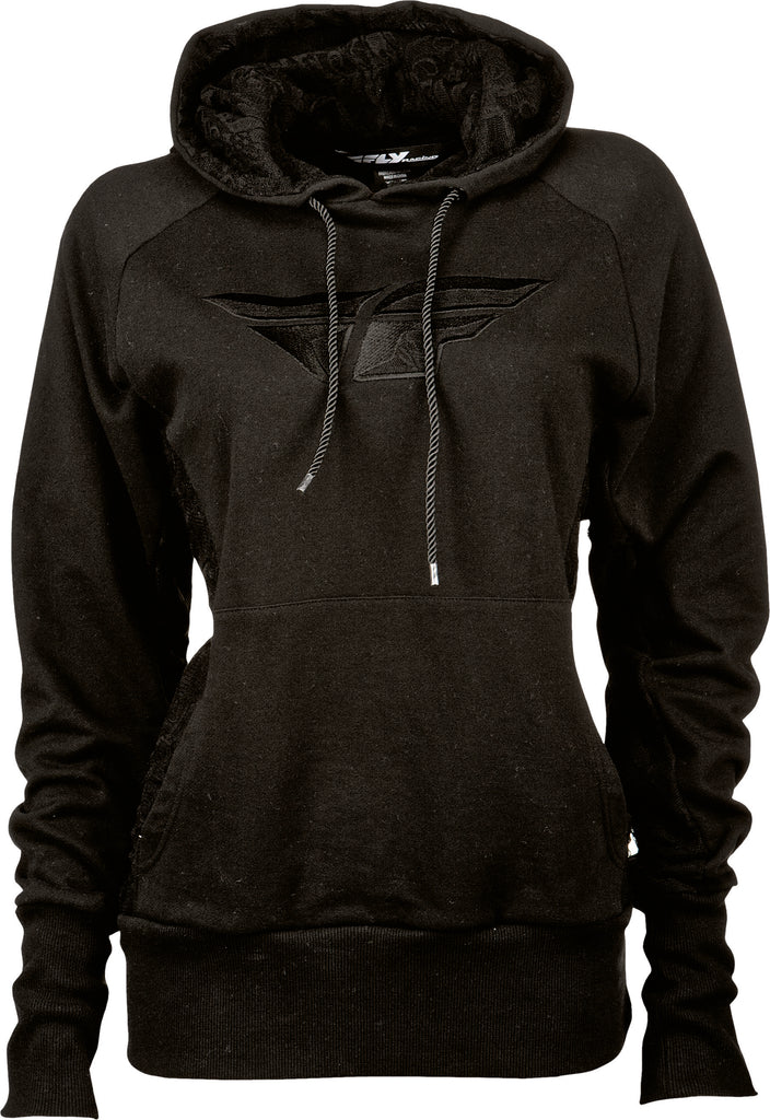 FLY RACING LACED PULLOVER HOODIE BLACK M/L 358-00902-atv motorcycle utv parts accessories gear helmets jackets gloves pantsAll Terrain Depot