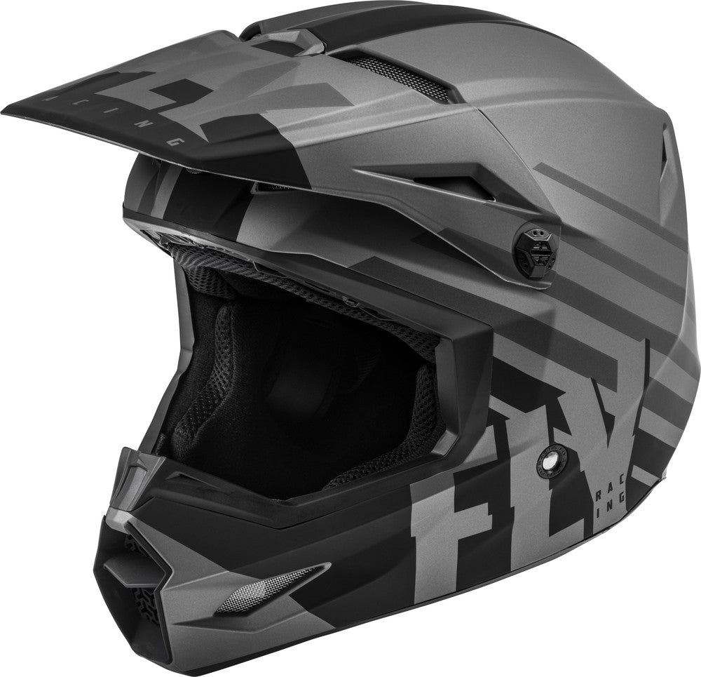 FLY RACING KINETIC THRIVE HELMET MATTE DARK GREY/BLACK LG 73-3500L