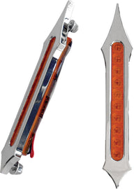 ACCUTRONIX TRIBAL BAG LIGHTS CHROME W/AMBER LENS BL02-LSC