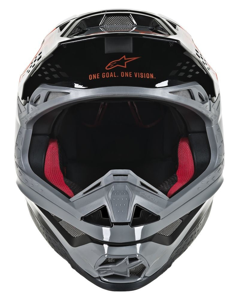 ALPINESTARS S.TECH S-M8 TRIPLE HELMET ORANGE/GREY/BLACK 2X 8301319-4184-2X