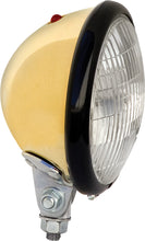 Load image into Gallery viewer, PAUGHCO SOLID BRASS HEADLIGHT W/BLACK RING 1300BRB