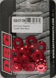 DRC ALUMINUM SPACERS TYPE 1 RED M6X12MM 20/PK D58-57-124