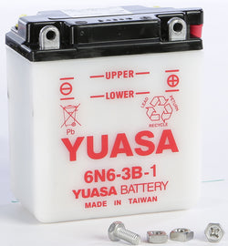 YUASA BATTERY 6N6-3B-1 CONVENTIONAL YUAM2663B-atv motorcycle utv parts accessories gear helmets jackets gloves pantsAll Terrain Depot