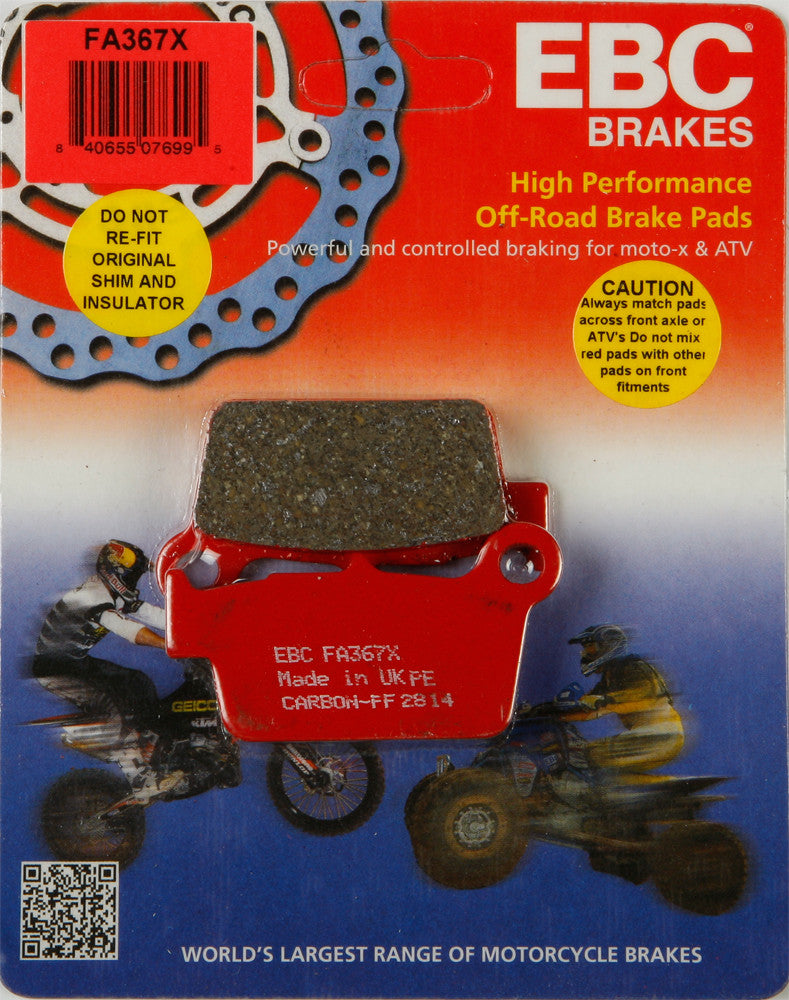 EBC BRAKE PADS FA367X-atv motorcycle utv parts accessories gear helmets jackets gloves pantsAll Terrain Depot