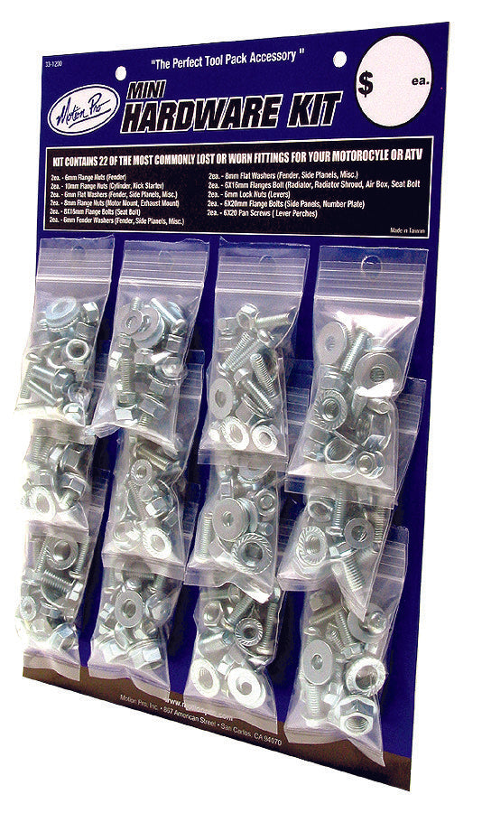 MOTION PRO MINI HARDWARE KIT ZINC FINISH 12/PK 33-1200