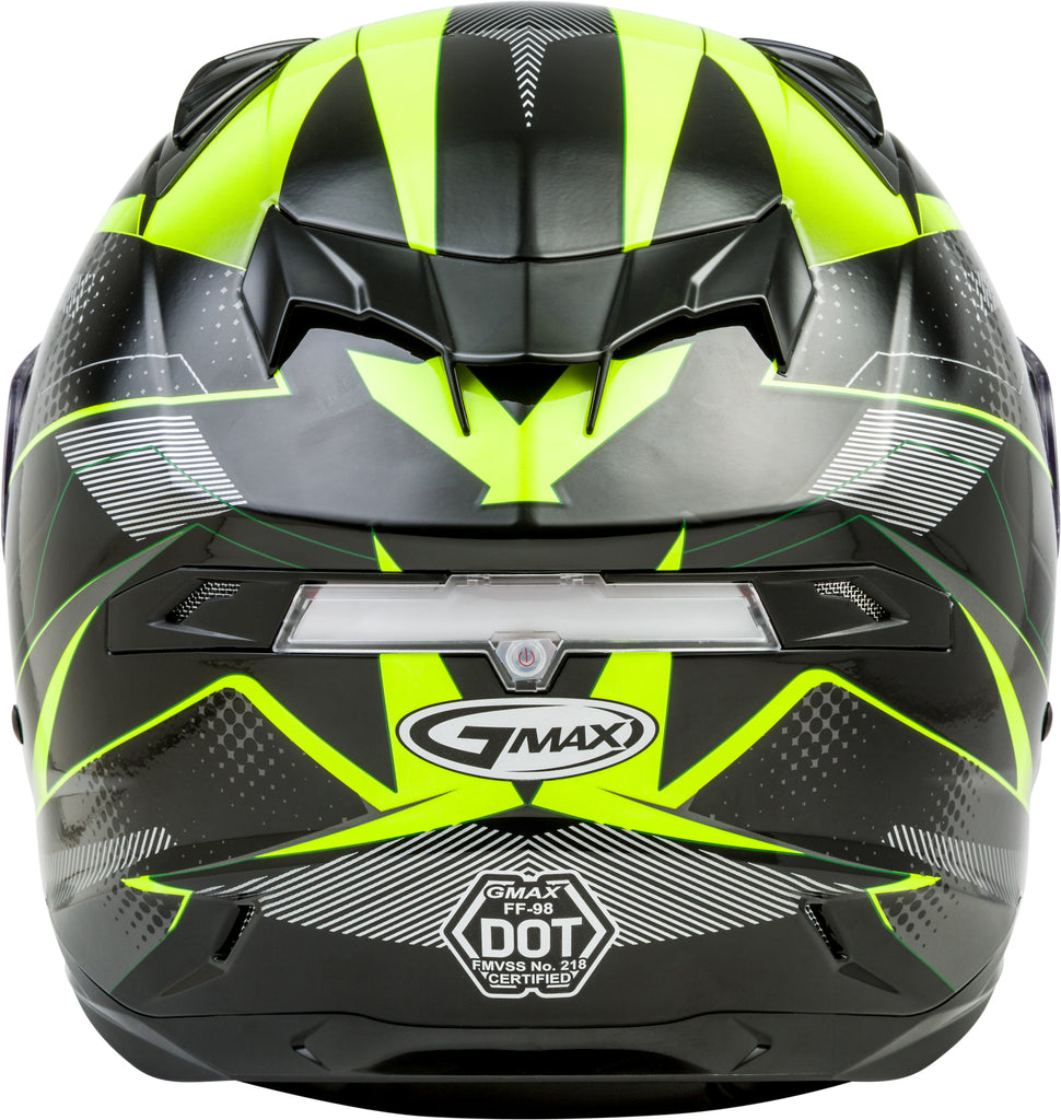 GMAX FF-98 FULL-FACE APEX HELMET BLACK/HI-VIS XS G1981683